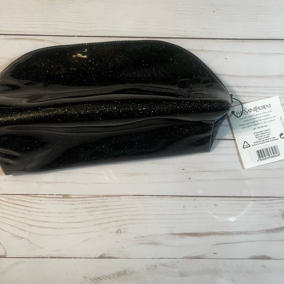 YSL Cosmetic Makeup Case Yves Saint Laurent Beaute Sparkle Zip Closure NWT - Picture 5 of 12